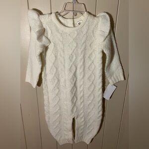 Cozy Cream Cable Knit Kids One Piece